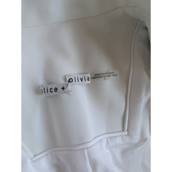 NWD Alice + Olivia Double Breasted Open Blazer Jacket Size 0 Cream #4F453 - Picture 15 of 16